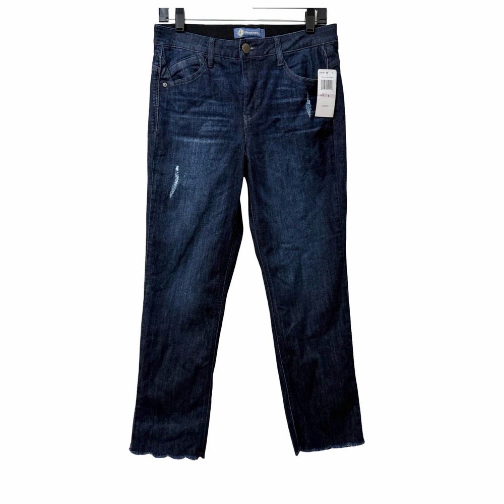 Democracy Womens AB‎ Technology Mid Rise Straight Jeans Size 6 Dark Wash Stretch